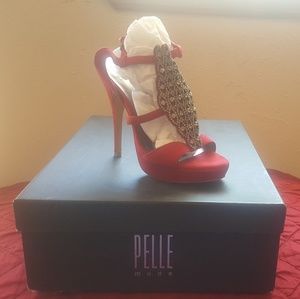 Pelle moda Fiby red suede, sz 5